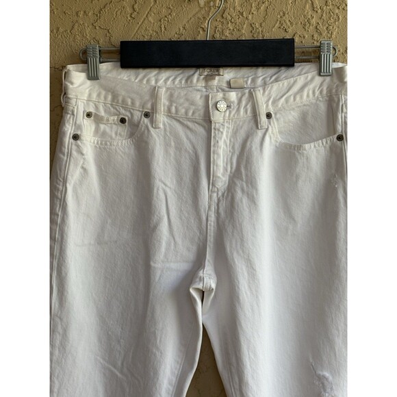J Crew Sz 28 White Wash Distressed Women’s Mid Rise Jeans Fairy Summer Classic - Picture 2 of 11